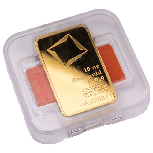 Valcambi 10oz Gold Bar with Assay